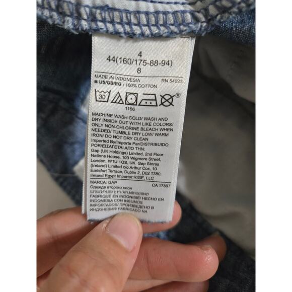 Gap size 4 women's chambray girlfriend khakis - Picture 7 of 10